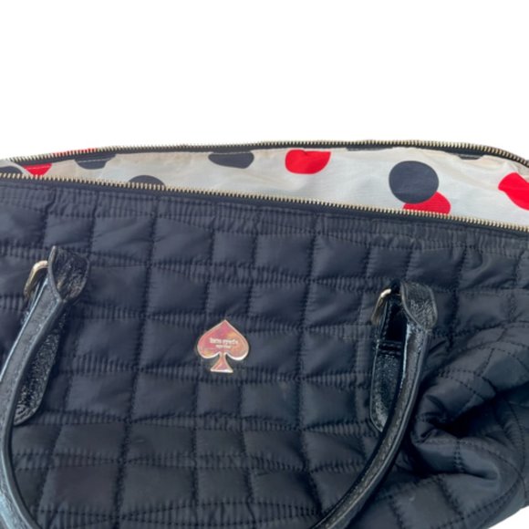 Kate Spade Black Satin Ex Large Duffle Bag - Picture 1 of 2